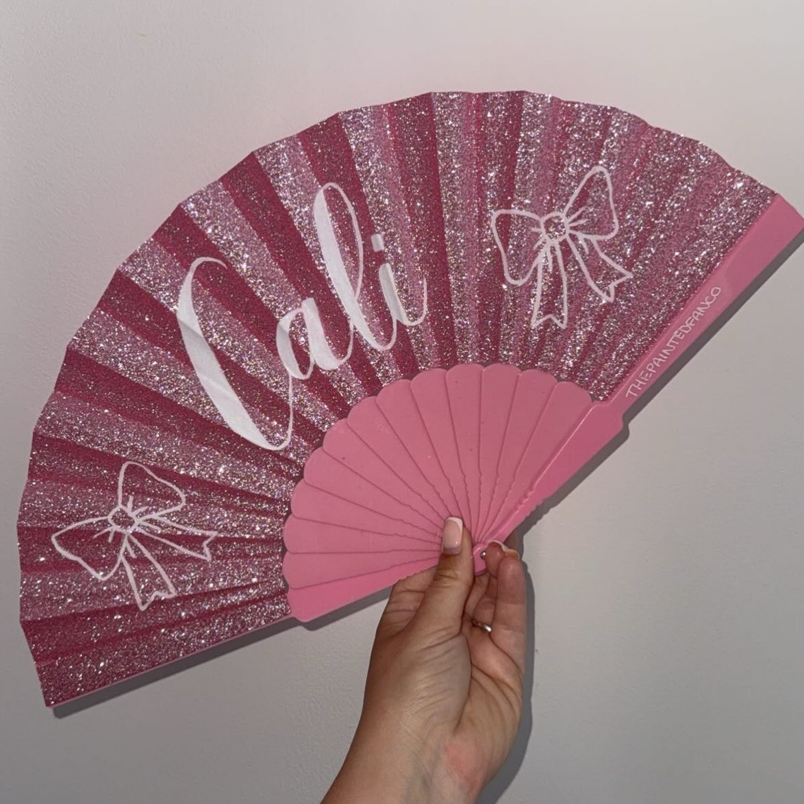 Hand-painted folding fan example